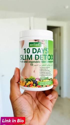 Biyode Slim Detox 10 Días Control de Peso, Promueve la Digestión y la Quema de Grasa, Té en Sobres de Frutas y Verduras en Polvo