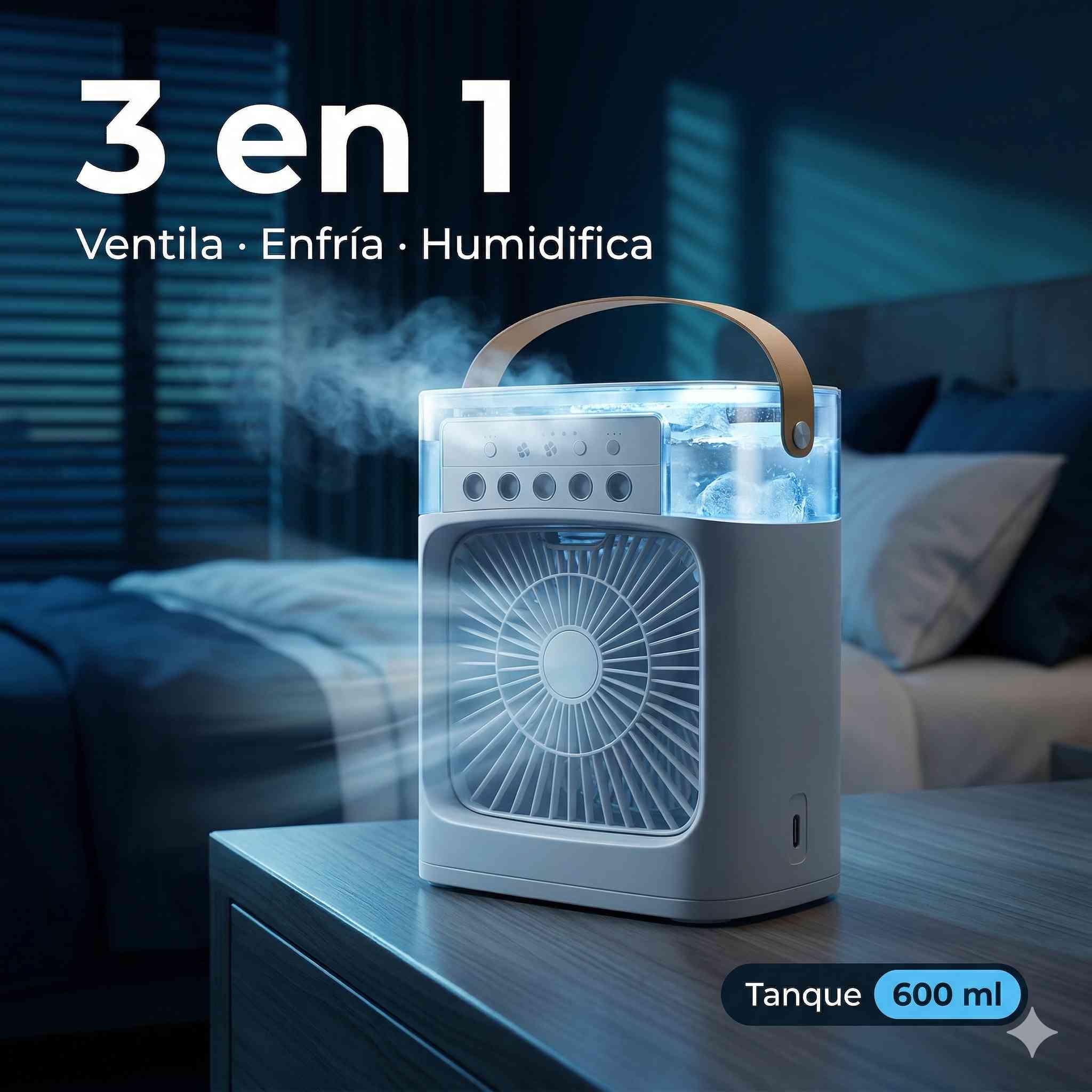 CoolAir™ Enfriador de Aire Portátil con Agua y Hielo - Alivio inmediato contra el calor ❄️